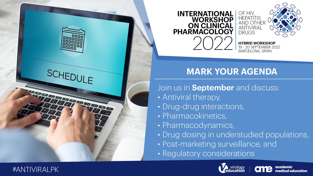 Keen to hear more on the latest developments in antivirals? Join us live in Barcelona from 19 - 20 September (or virtually) and get involved in the discussions! I look forward to chairing the pregnancy & lactation session. Register here --> virology.eventsair.com/antiviral-pk-2… #ANTIVIRALPK