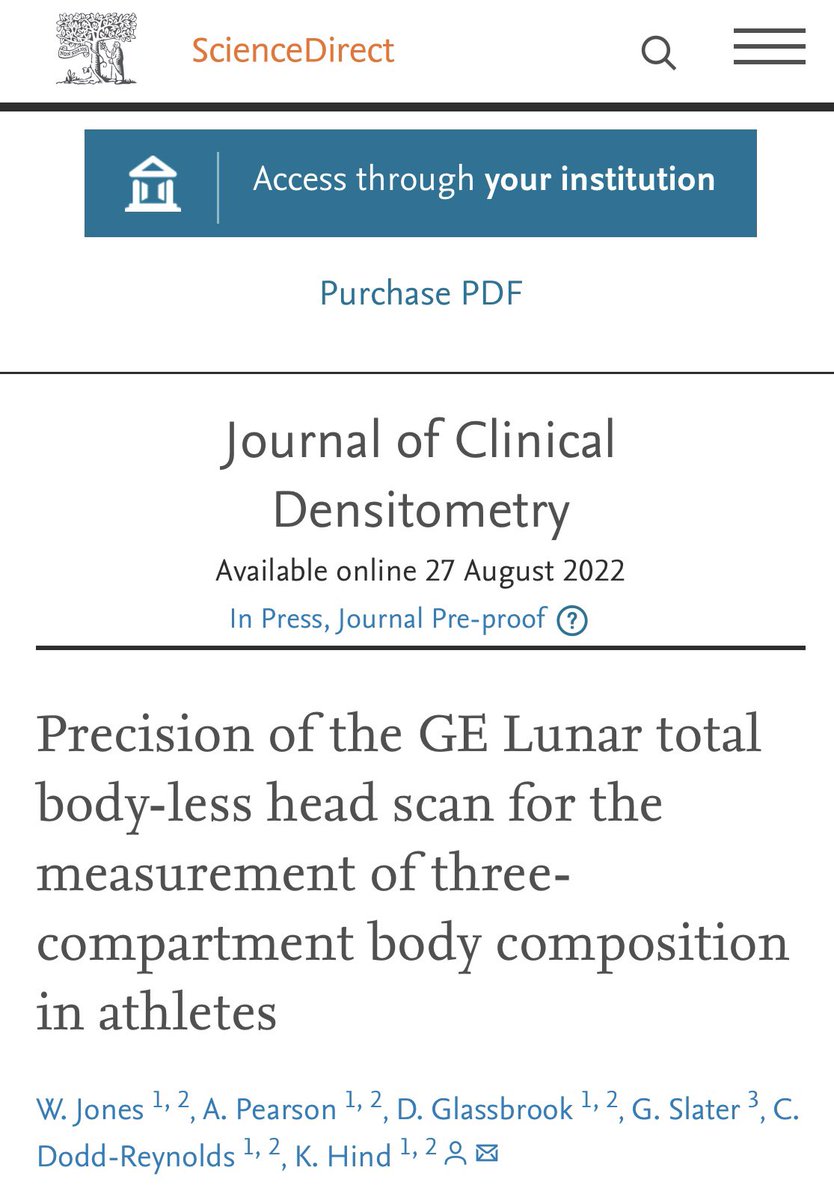 karenhindphd's tweet photo. Our paper on the precision of the @GEHealthcare iDXA for measurement of total body less head body composition is now available online. Quick turnaround and efficient process from the Journal of Clinical Densitometry @Densitometry https://t.co/dmf5V3B5Kn https://t.co/HYuUp0tUHi