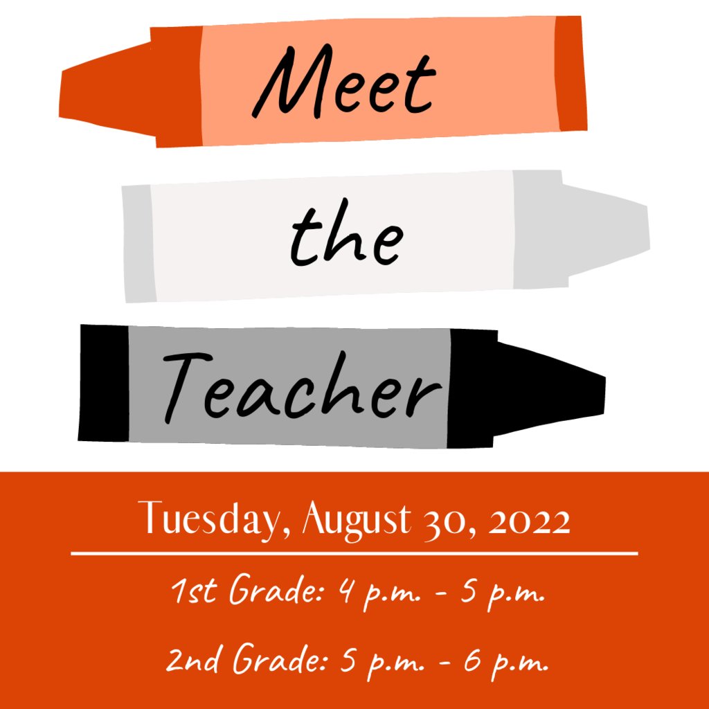 We look forward to seeing our 1st and 2nd grade families tonight!