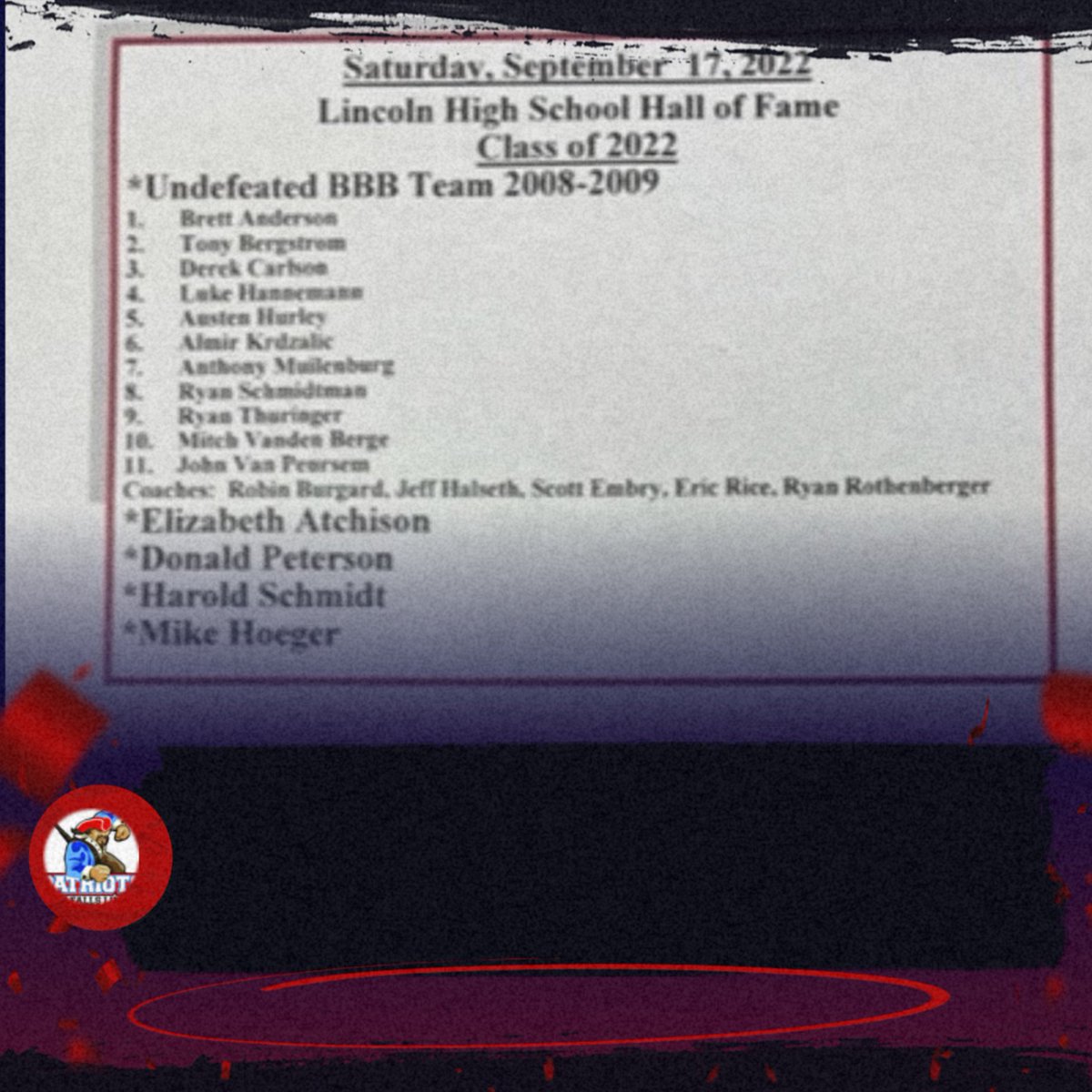 LHS Hall of Fame tweet media