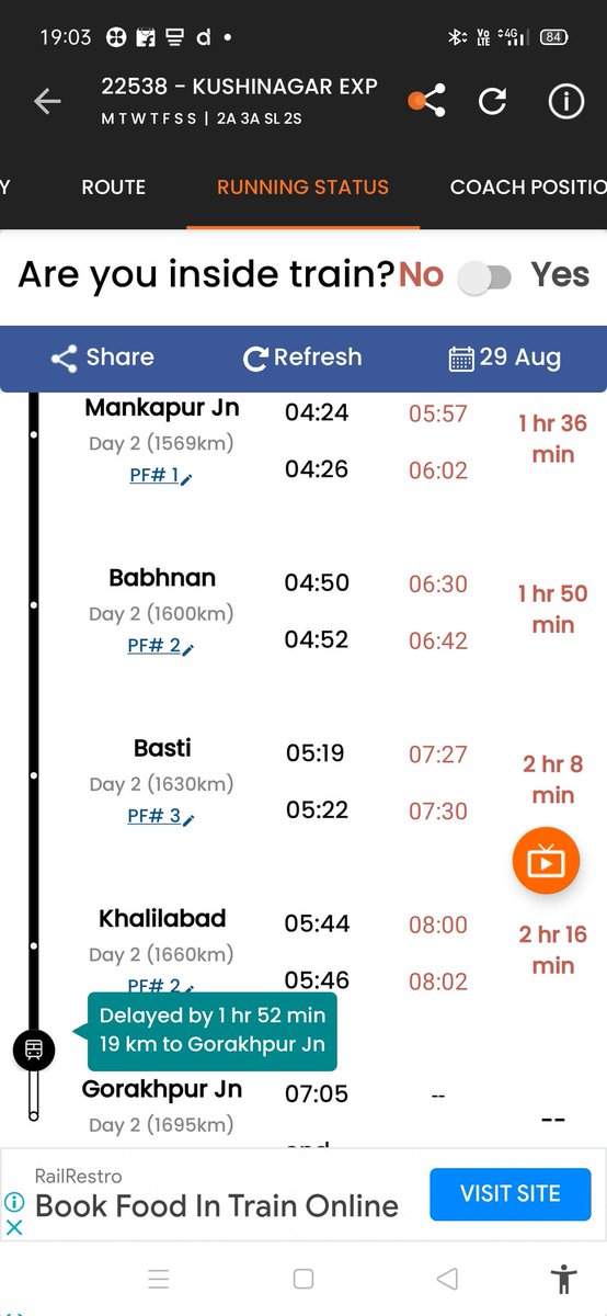 himanshumdubey's tweet photo. @RailMinIndia @RailwaySeva @PMOIndia 
Ye train last bahut dino se late chal rahi... Eski wajah... 
Or ha...M journey par nhi hu... https://t.co/5Ko7oLNxoo