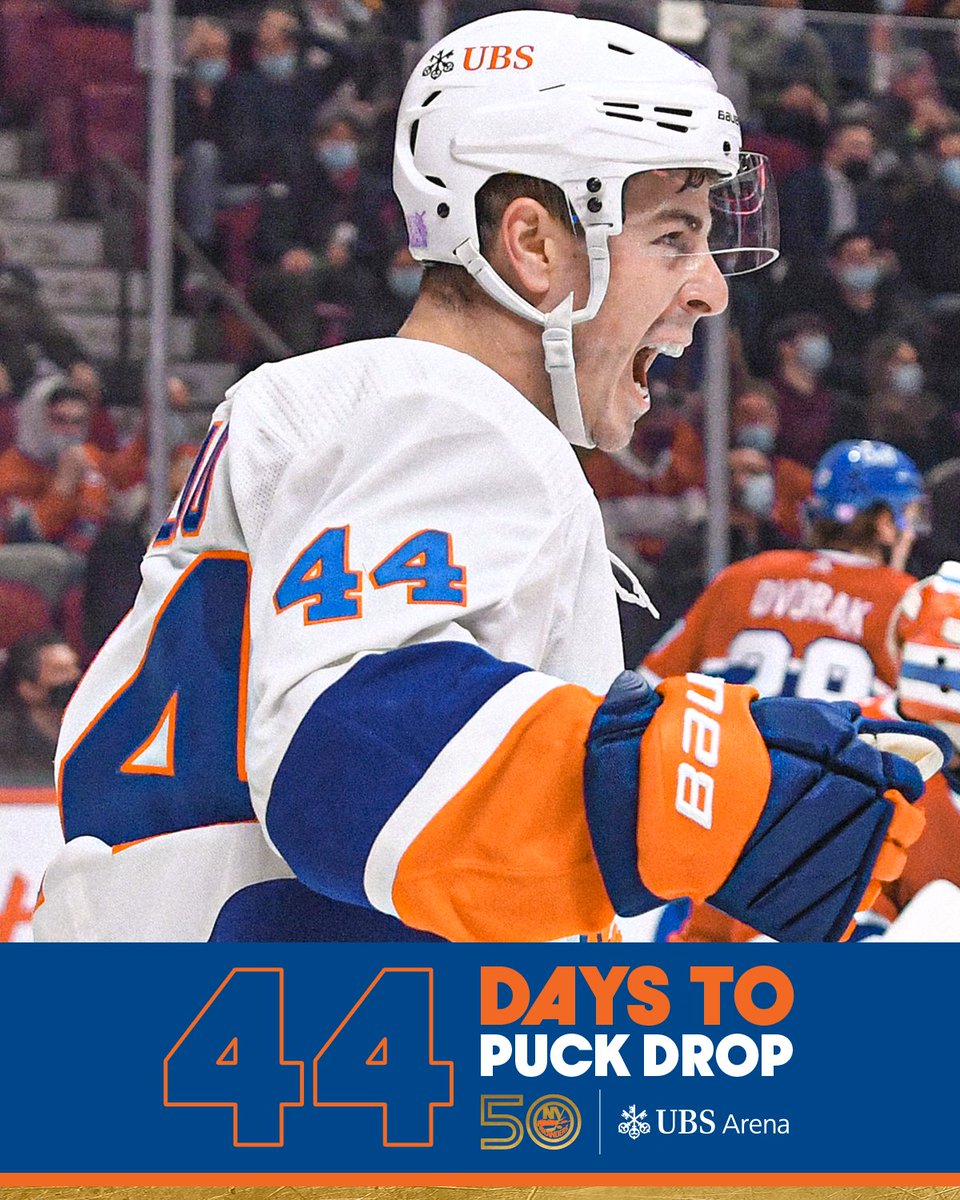 NYIslanders's tweet image. .@JGPageau days until our home opener on October 13th! 🤩 Retweet for a chance to win a Pageau signed puck.

🎟: bit.ly/3KujUz0