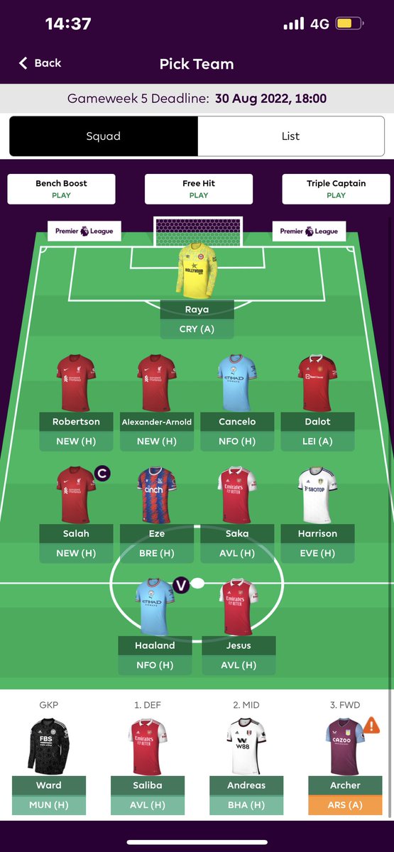 AVTACTICS's tweet image. Going rouge.

James + Sarmiento -&amp;gt; Dalot + Harrison

Benching Saliba #FPL