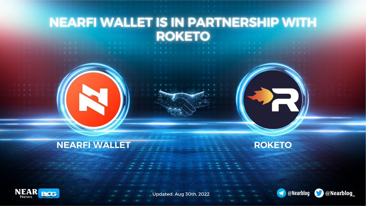 WalkyrienVC's tweet photo. 🎉@NearFi_Wallet is in partnership with @roketostream
🤩They will integrate #Roketo's finance stream protocol into #NearFiWallet
🔷#Roketo will work closely with #NearFiWallet to help both projects grow
#NearBlog #NEAR #NearFiWallet #Roketo https://t.co/NG1vM0YSTQ