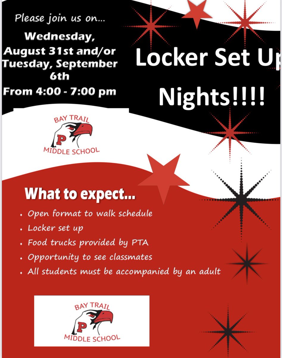 Our first locker set up night is tomorrow from 4-7. We hope to see you here 👀