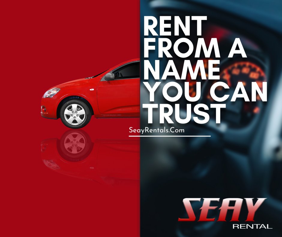 Seay_Motors's tweet photo. We understand that finding a rental company can be stressful sometimes. Let us put you at ease knowing you are renting from a name you can trust, when you choose Seay Rentals. 
https://t.co/aGlOeD9Qtv

#SeayRentals #mayfield #carrental #trustedname https://t.co/eHIbe3lETJ