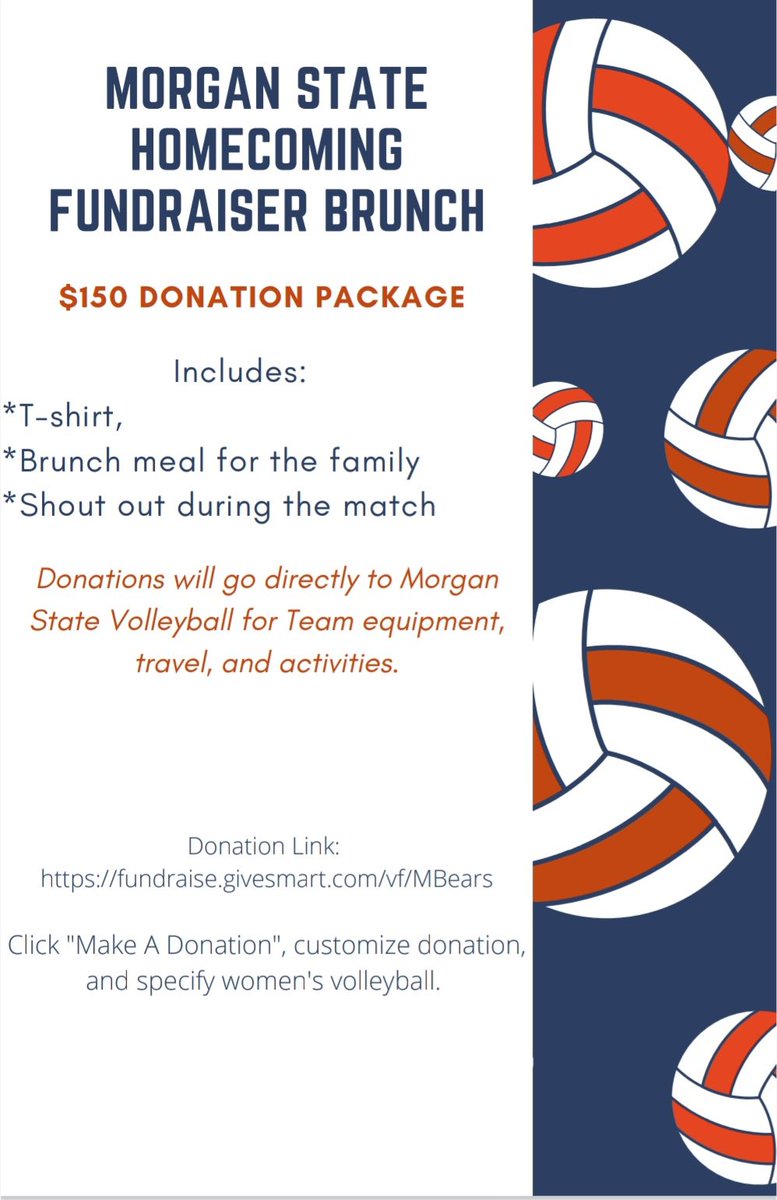 MSUBearsVB's tweet photo. https://t.co/0WofZScONg

Join in on the homecoming fun!! Please consider donating to Volleyball! Proceeds go directly to the program, Go Bears 🐻 🧡 https://t.co/ywJWc8teDk