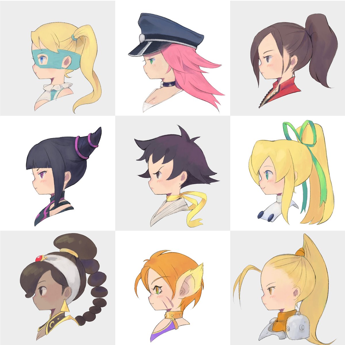 CAPCOM GIRLS 2
I drew nine of the recommended characters.