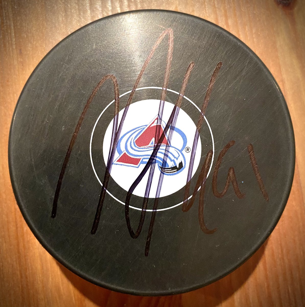 AndrewONielsen's tweet photo. @43_Kadri kindly signed some pucks for my @EasterSealsON fundraiser below. #91 #ColoradoAvalanche #GoAvsGo #foundaway
I’m doing a draw for this puck. Please make a $20.91 donation to my fundraiser below, get a tax receipt and 1 chance. $40.91 for 2 chances, $60.91 for 3 & so on. https://t.co/4ysuEzZ5dI