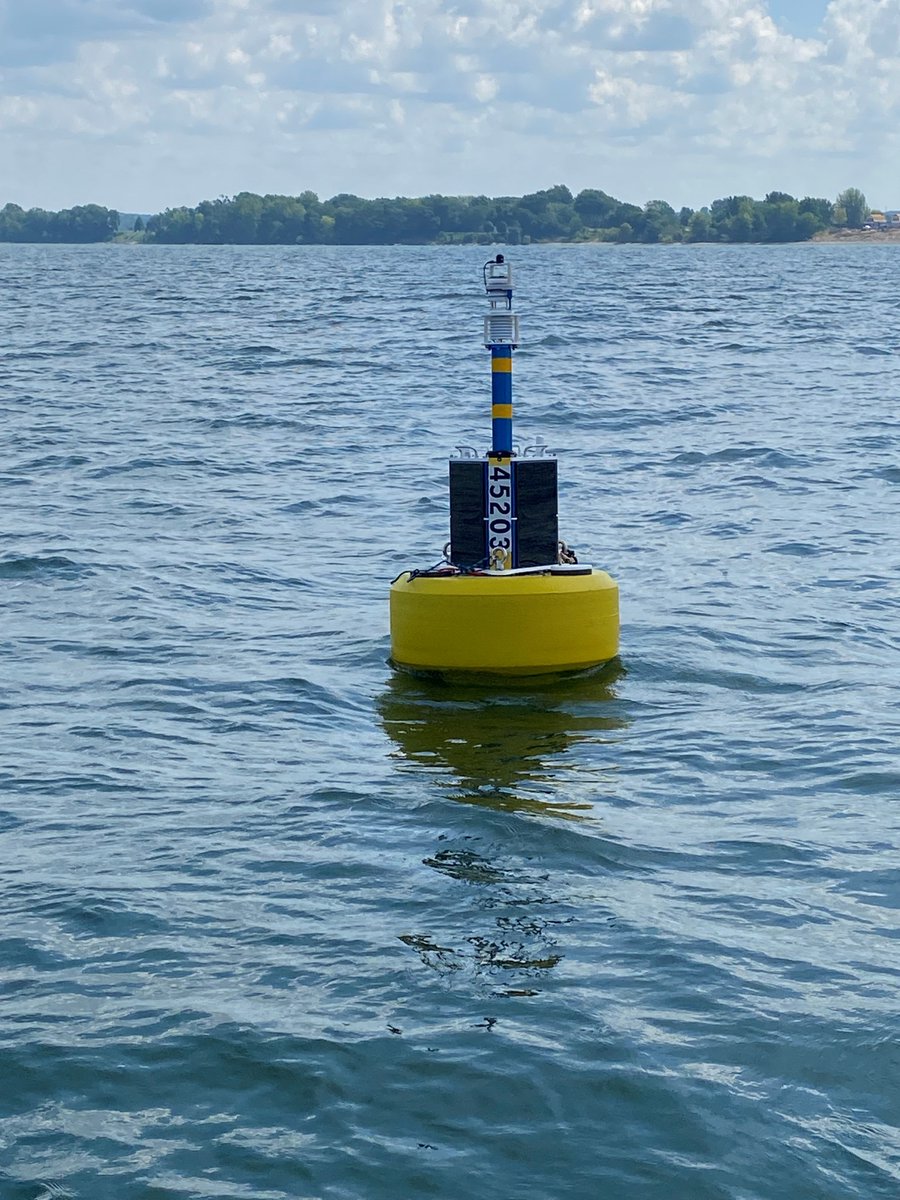 OWCnerr's tweet photo. Huron #Buoy Station is up and running! To check the stats: 
Send a text: "Text-A-Buoy": Text this buoy's ID (45203) to 866-218-9973 for the latest conditions 
Go to https://t.co/HyBS3xOeke
Or click on our https://t.co/YesMqkvGZT
@LimnoTech @CLEH20alliance @HuronOhio @USGS https://t.co/cgC71iXlKL