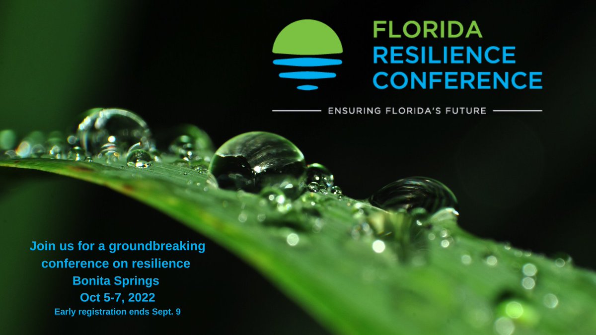 FSBPA's tweet photo. Join @FSBPA &amp; @ResiliencyFl for the FL Resilience Conference to learn about resilience in #Ag #Energy #infrastructure #Beaches. The program is humming w/distinguished speakers @Kathleen4SWFL  Col. James Booth @JaxStrong @Wesley_R_Brooks #FDEP #FDOT &amp; many more https://t.co/2h7zt3oeHu