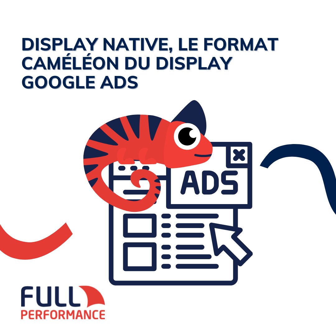 🦎#Displaynative, le format caméléon du display Google Ads.

Les natives sont des annonces moins intrusive et offrent une meilleure expérience web.

Retrouvez notre dernier article pour en savoir plus sur les annonces natives de #Googleads. 👉ow.ly/xgxJ50KvCof