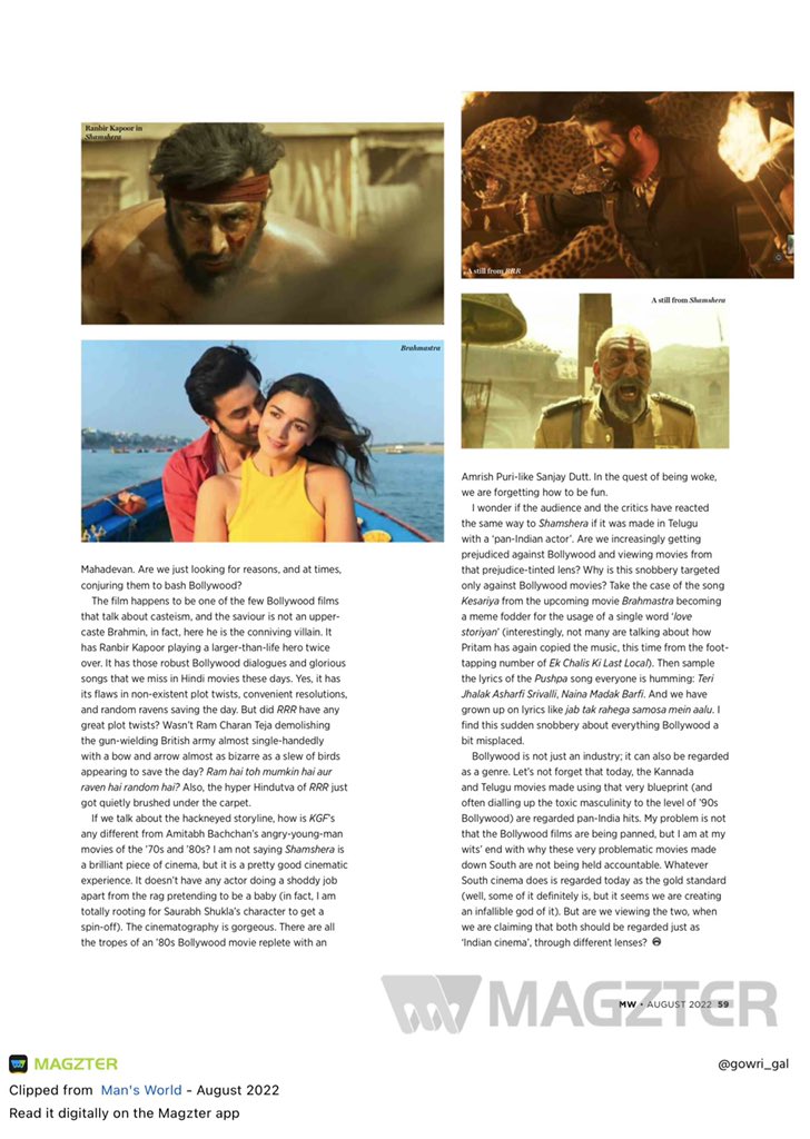 Current Cinema: Opinion 
The Rise &amp; Rise of #Telugu &amp; #Kannada Cinema 

#AlluArjun #SamanthaRuthPrabhu #Pushpa #KGFChapter2 #RamCharan #JrNTR #RRR 

via (<a href="/ananya1281/">Ananya Ghosh</a> ✍🏼 @MansWorld) 🛍