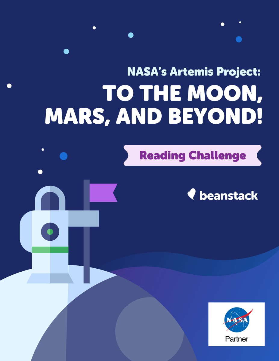 EverettPubLibs's tweet image. Everett partners w/ NASA to bring you a special reading challenge for Sept. NASA&apos;s Artemis Project: To the Moon, Mars, &amp;amp; Beyond begins tomorrow, so register today! If our library finishes enough activities, we&apos;ll get STEM backpacks filled w/ space goodies! #STEAMinLIB #BeanBlast