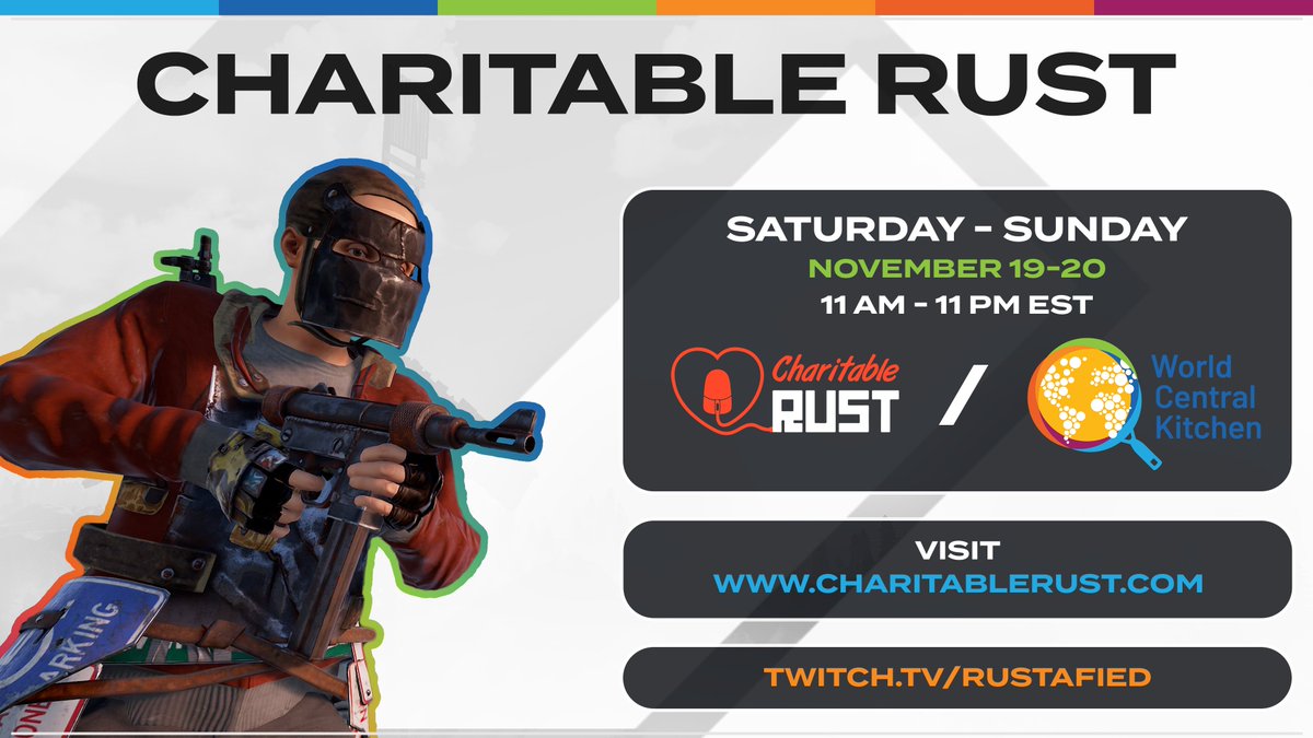 gerrmanman's tweet photo. Hey, @playrust skinners, it's time for @Rustafied 's Annual Charity! Get all the info you need here- https://t.co/ZmAvXPzUtX #rust #rustskins https://t.co/OwKYz8m2w1