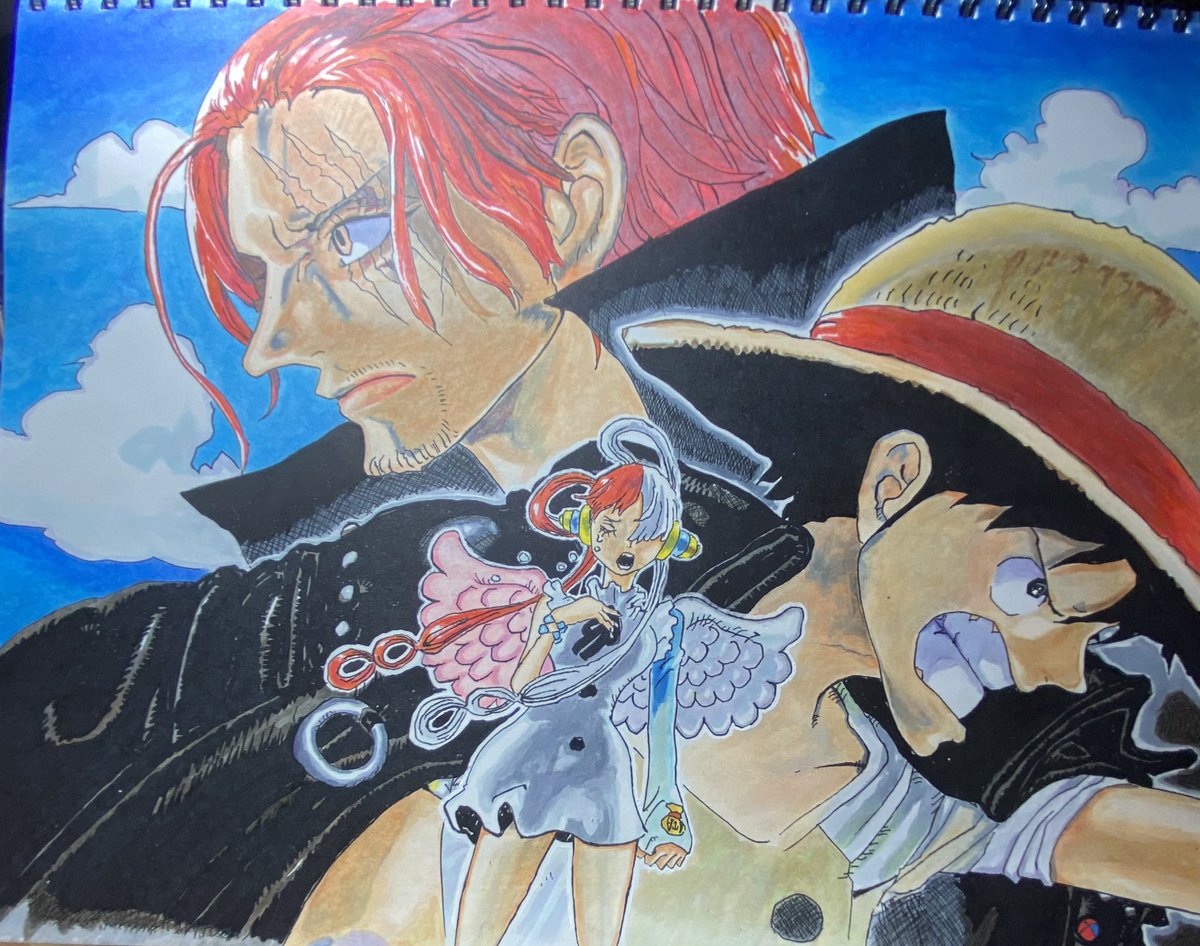 H3fDi's tweet photo. ワンピースフィルムレッド描いてみました🎶#ワンピースRED #イラスト https://t.co/1GqXf5hihA