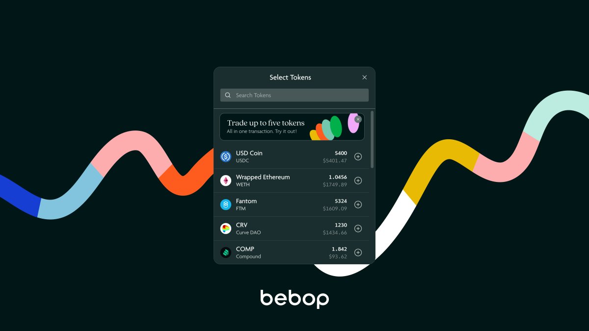 bebop_dex's tweet photo. ✅ We improved on-boarding for multi-swap ✅

Now it’s easier to know that you can trade up to 5 tokens in a single #many2one or #one2many transaction. https://t.co/P48i7pFcOz