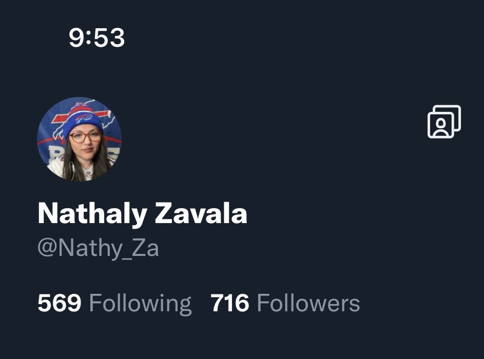 Nathy_Za's tweet photo. I know is not much! But this number of followers make me sooo happy!!! 716!!! ๐๐ป โค๏ธ #BillsMafia #BuffaLove #Buffalo #Area716 #WNY #OneBuffalo @BillsBackersMx @BuffaloBills @One_Buffalo https://t.co/6kuq5Lx9sp