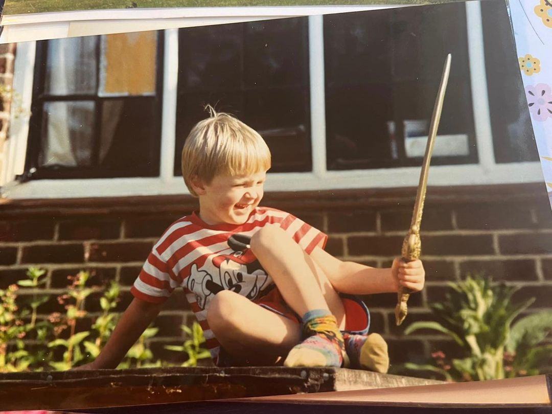 TomFelton's tweet photo. Early wand training x https://t.co/hWXn2zoIz2