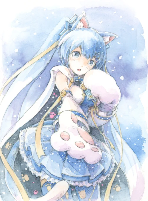 #にゃんこズONLINE#にゃんこズ合同#初音ミク#雪ミク #初音ミク誕生祭2022#初音ミク生誕祭2022前回と同様、主催のルナおじさんオリジナル「雪ミク2017 ver.ルナおじxにゃんこ」を描かせて頂き、2回目の参加となります!盛り上がってまいりましょう!! 