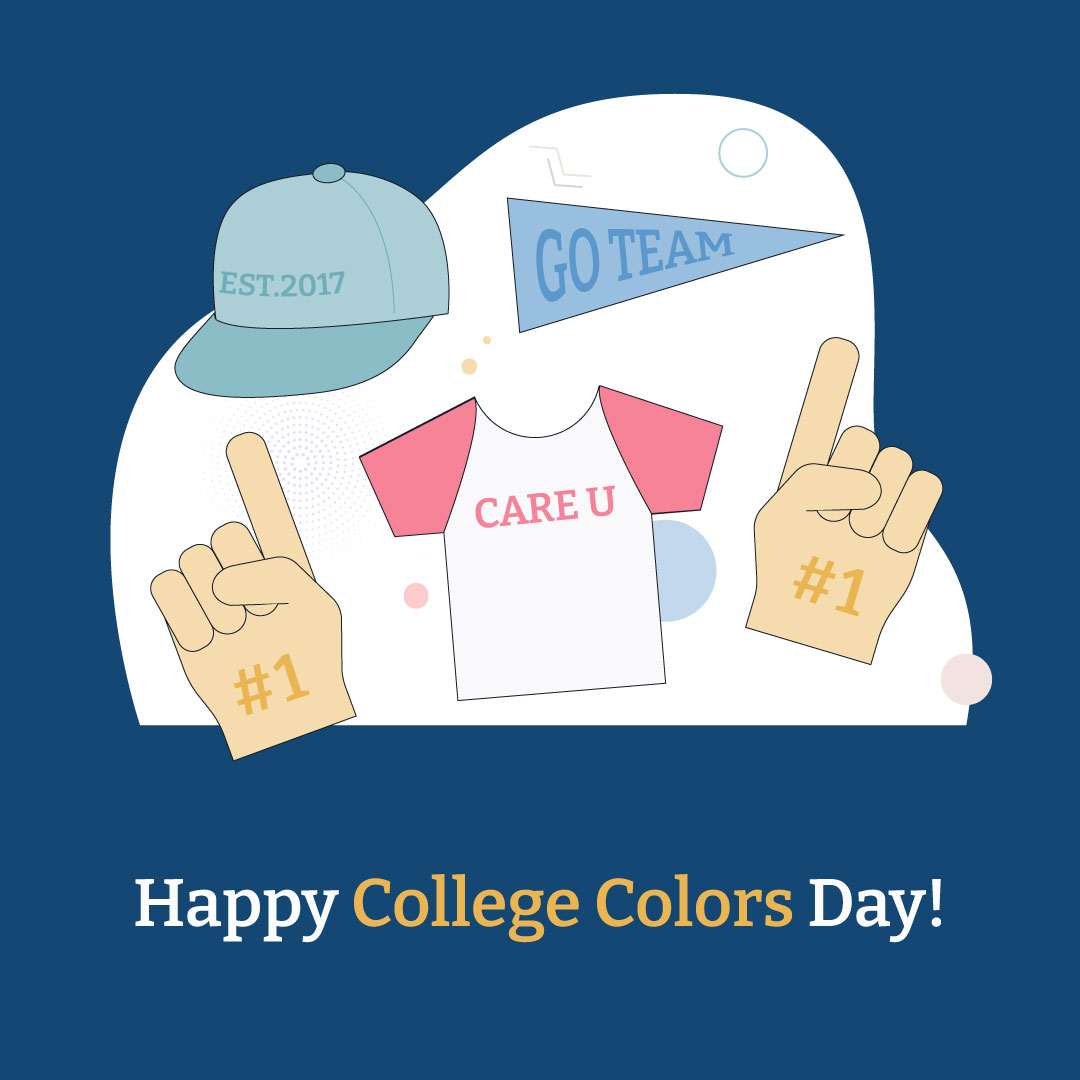 timely_care's tweet photo. Have fun showing off school spirit today with fan gear. Be proud of your great communities and campuses! #collegecolorsday https://t.co/zW02C1aPDi