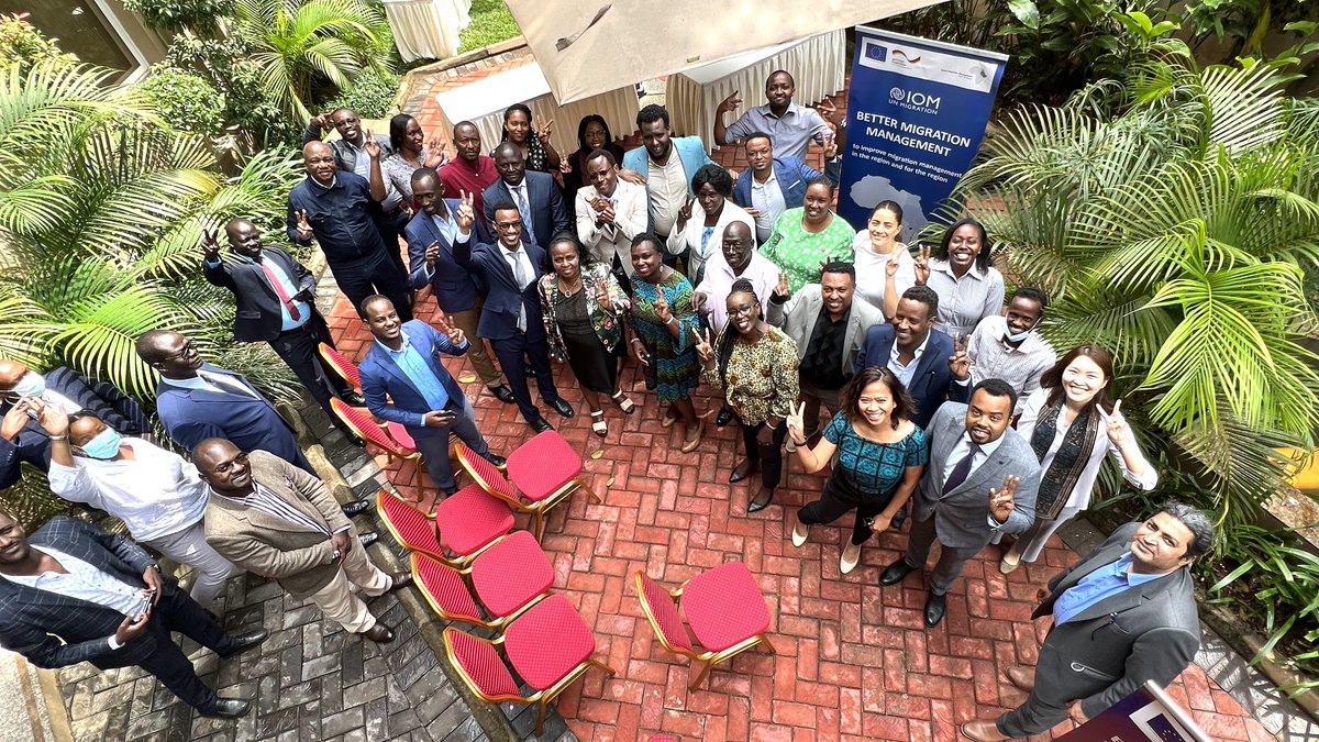 mkude2001's tweet photo. Representatives from the @_AfricanUnion, @jumuiya &amp; @igadsecretariat are joining migration management partners from the BMM countries including Djibouti, Ethiopia, Kenya, Somalia, South Sudan, Sudan, and Uganda, plus Rwanda, in reviewing the mapping report @BMZ_Bund @EUinUG https://t.co/wcCqaHacRV
