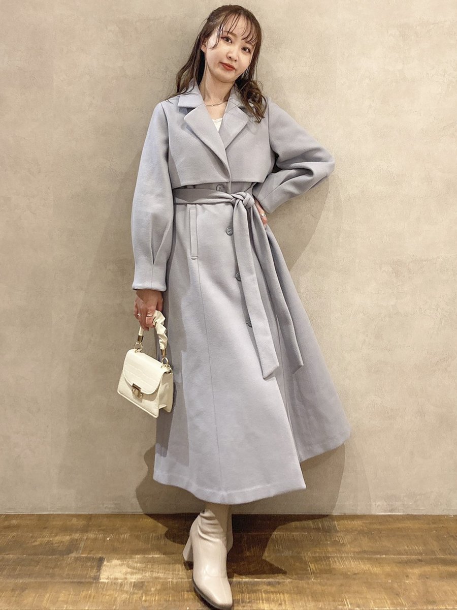 dazzlin タックスリーブウールライクコート dazzlin タックスリーブウールライクコート