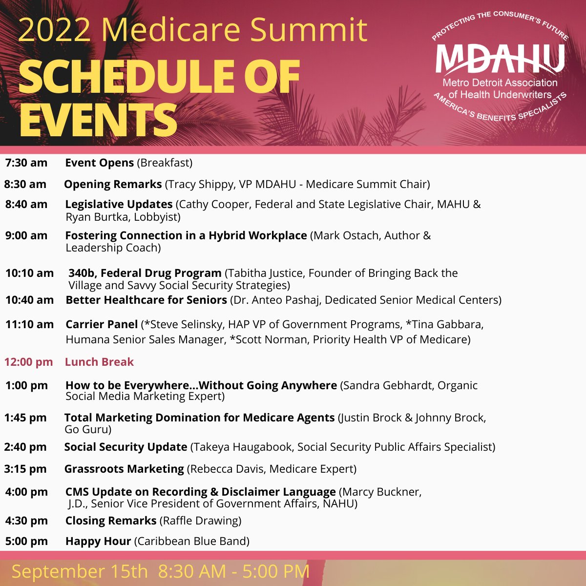 MDAHU313's tweet photo. Don't miss an opportunity to connect with over 300 agents and brokers. We hope to see you there! Click the below to register today. https://t.co/yowZaH6HHM

#MDAHU #Summit #liveentertainment https://t.co/gQf8pV5zmR