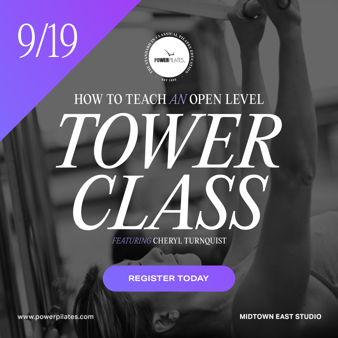 powerpilates's tweet photo. Attention New York Tri-State Instructors: Learn how to teach an Open Level Tower Class. Join Cheryl Turnquist for this in-person workshop is being held on September 19th, 2:30PM to 5:00PM. Open to all Instructors with apparatus teaching experience. Link in bio. https://t.co/PeOzqJJBYA