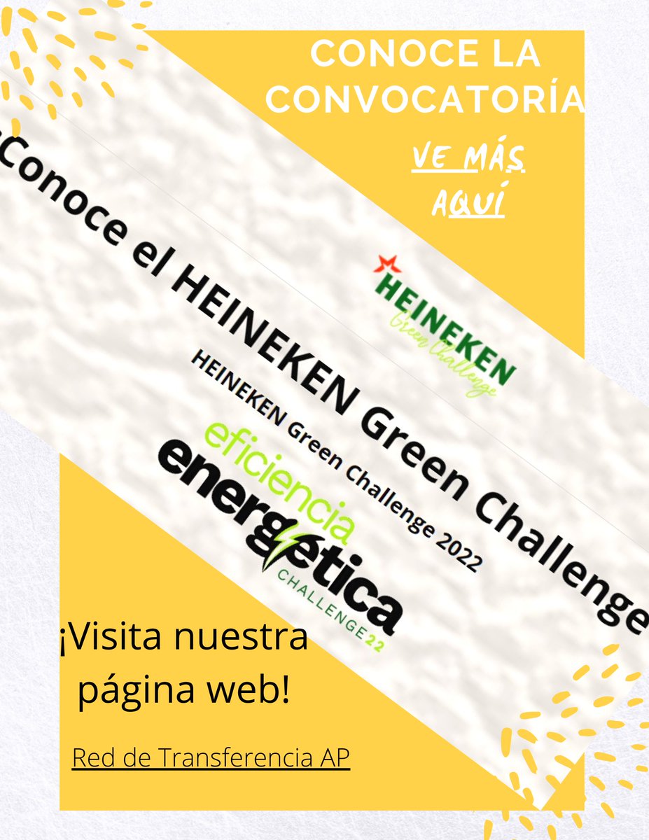ihubtec's tweet photo. HEINEKEN Green Challenge 2022 – Red de TransferenciAP https://t.co/JVde0n8GgB https://t.co/xM1XSDX3JU