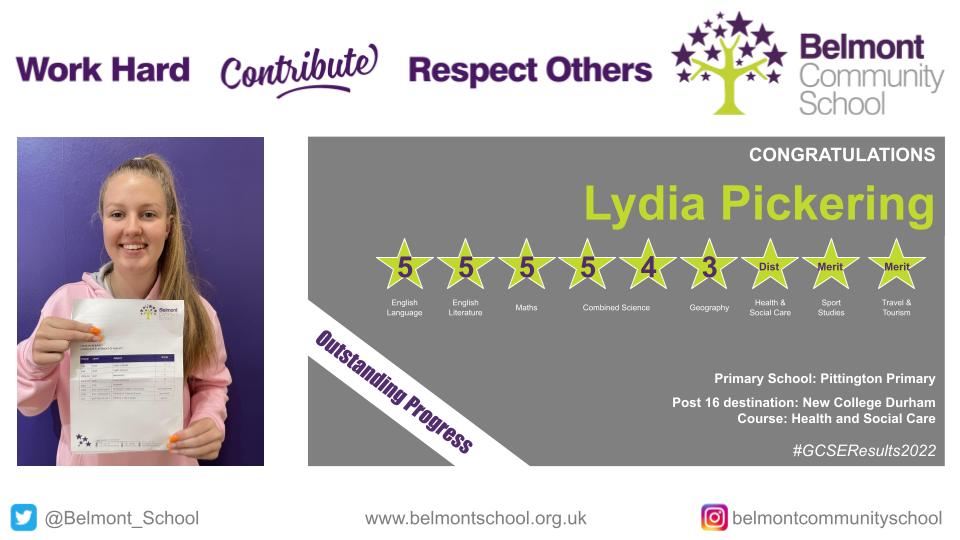 Lydia Good Belmont Community School on Twitter: