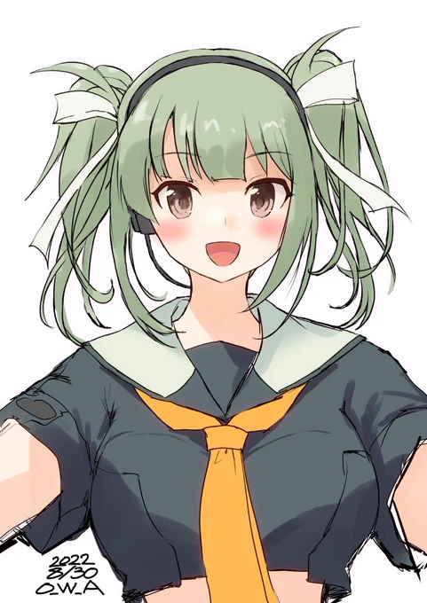改二特の出番が多すぎるのでツイン丁ールで存在感のアピールを始めた夕張改二丁#艦これ版深夜の真剣お絵描き60分一本勝負#艦これ版真剣お絵描き60分一本勝負_20220830 