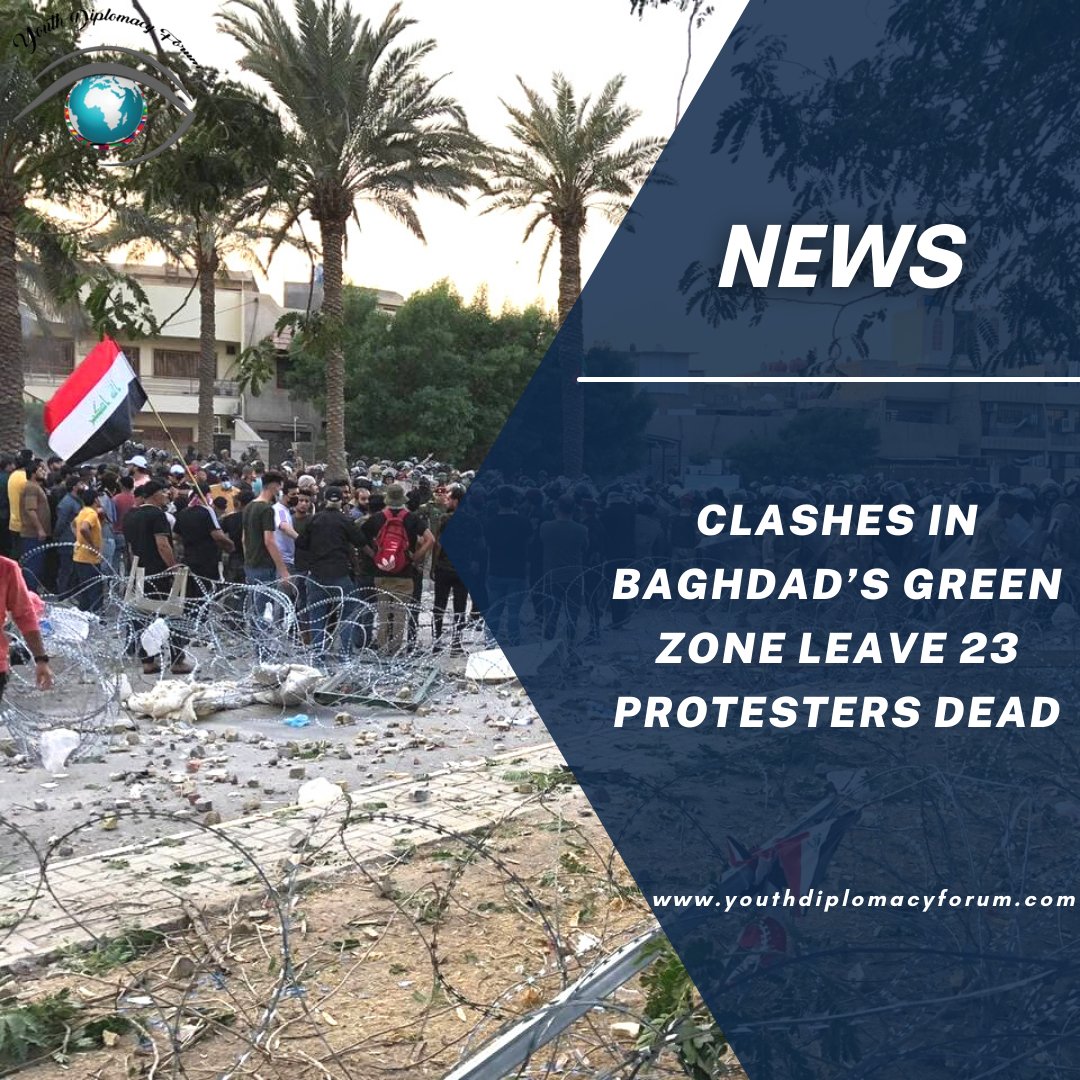 youthdiploforum's tweet photo. Fighting between rival Iraqi forces resumed Tuesday in Baghdad, where 23 supporters of Shia leader Muqtada al-Sadr have been shot dead since Monday, according to the latest toll by medics. #IraqCrisis #Iraqprotest #العراق #بغداد_العراق https://t.co/lZJiqzrbxi