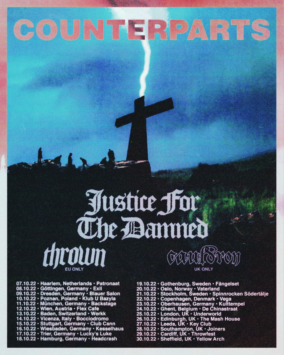 Catch us on a UK run with <a href="/counterparts905/">counterparts</a> and @JFTDofficial this October, performing in some places for the first time ever

Tickets go live tomorrow at 9am BST, don't miss out

📸: <a href="/smaiden_/">Sarah 📸</a>