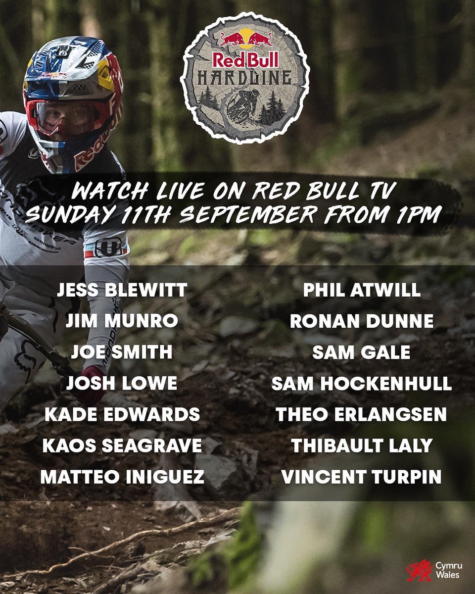 RedBullUK's tweet photo. 📣RED BULL HARDLINE 2022 RIDER LINEUP HAS LANDED‼️📣

…expect ABSOLUTE chaos 🚀😅

📆 1pm, 11 September 
📍LIVE on Red Bull TV https://t.co/kcPza5Dfjk