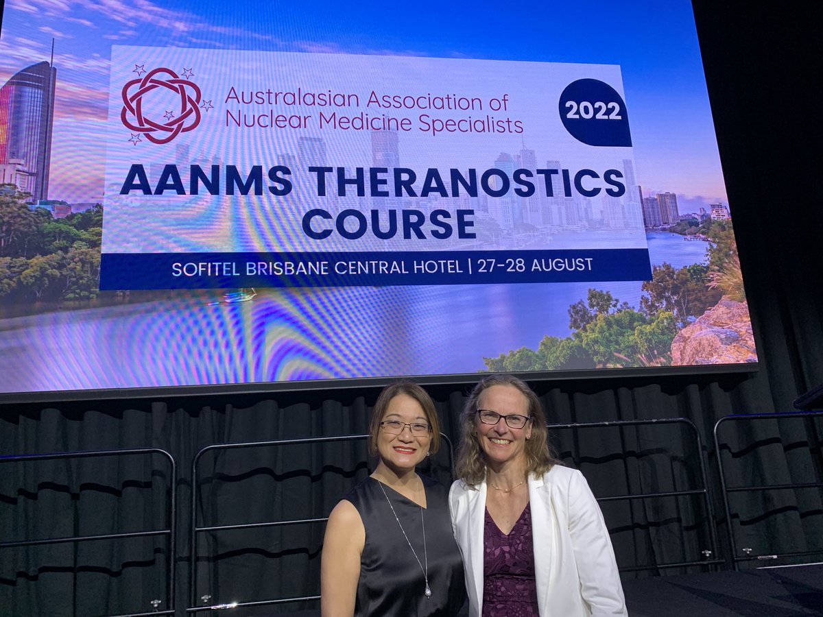 Privileged to meet Prof Jenny Martin,RACP President Elect,who attended the inaugural AANMS Theranostics Course last weekend…witnessing the rapid progress of Theranostics in Australia and importance of Nuclear Medicine in RACP. @jenhelenmar @AusNucMed @TheRACP @TheranosticsAus