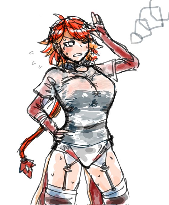 汗でTシャツが貼り付いたフェニックスを描きたかったrkgk 