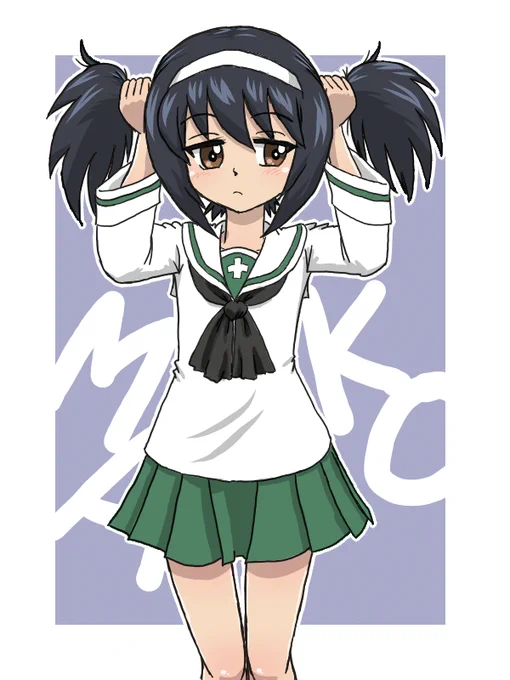ワンドロで描いた麻子に加筆しました  