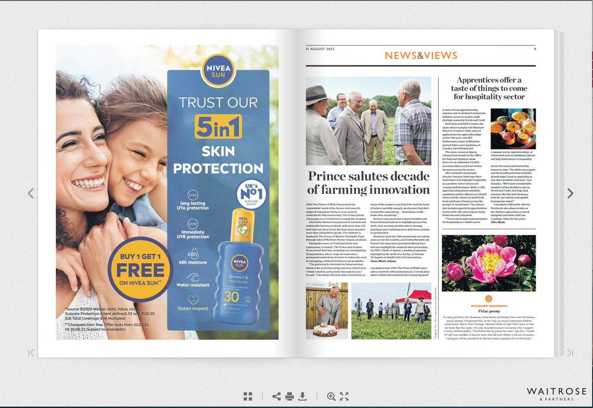 Spotted in the #waitrose weekend magazine, our very own @keyworth and <a href="/idcameron/">Iain Cameron</a> in discussion with The Prince of Wales <a href="/ClarenceHouse/">Clarence House</a> along with <a href="/farmerchico/">Pete Cheek</a>.
weekend-online.com/issue612/8/