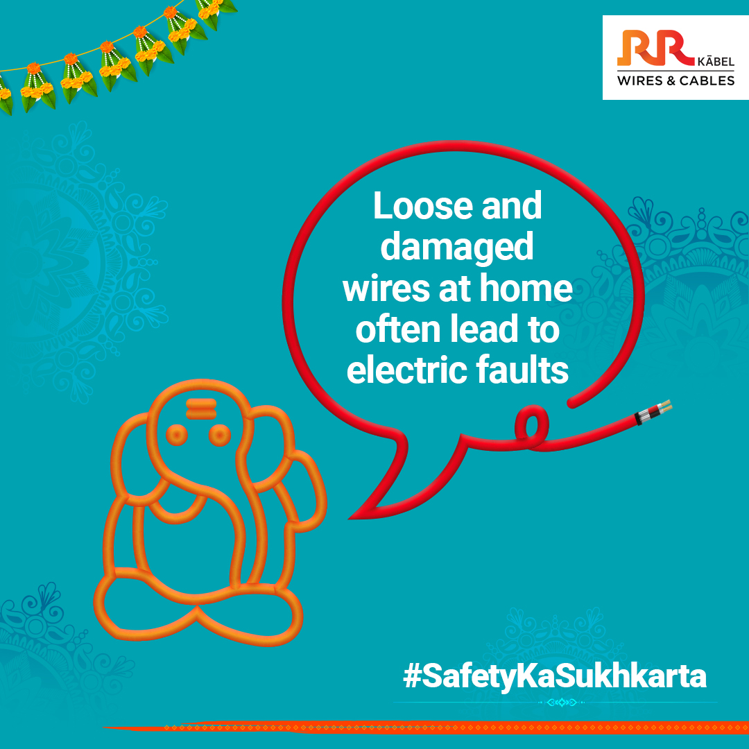 _RRKabel's tweet photo. Sukhkarta knows it and you should too. Because checking on safe wiring at home is always a good beginning. So, this #GaneshChaturthi, let’s listen to him and continue our celebrations with safety at home in mind.
#SafetyKaSukhkarta #RRKabel #GoodBeginning #Safety #Wires #Cables https://t.co/kGLmZc2fUr
