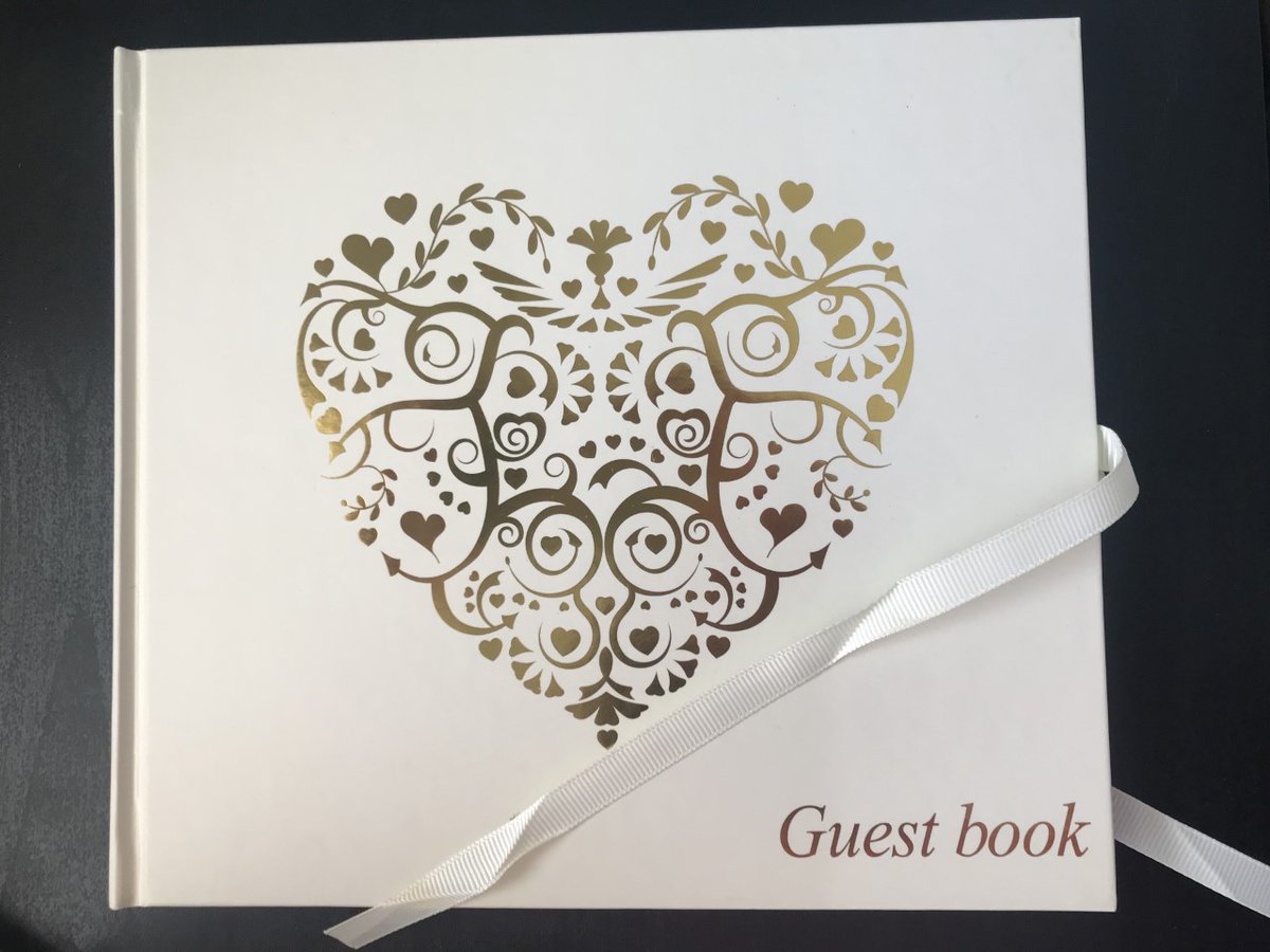 MyWeddingWisdom's tweet photo. Our @TheBHF wedding guest book, one of our favourite keepsakes from our wedding day.❤️

Such a great way to support a charity that's close to our hearts. And a treat to look back over all the lovely messages from our wedding guests.

#CharityTuesday #BritishHeartFoundation https://t.co/a5bIGi05DK