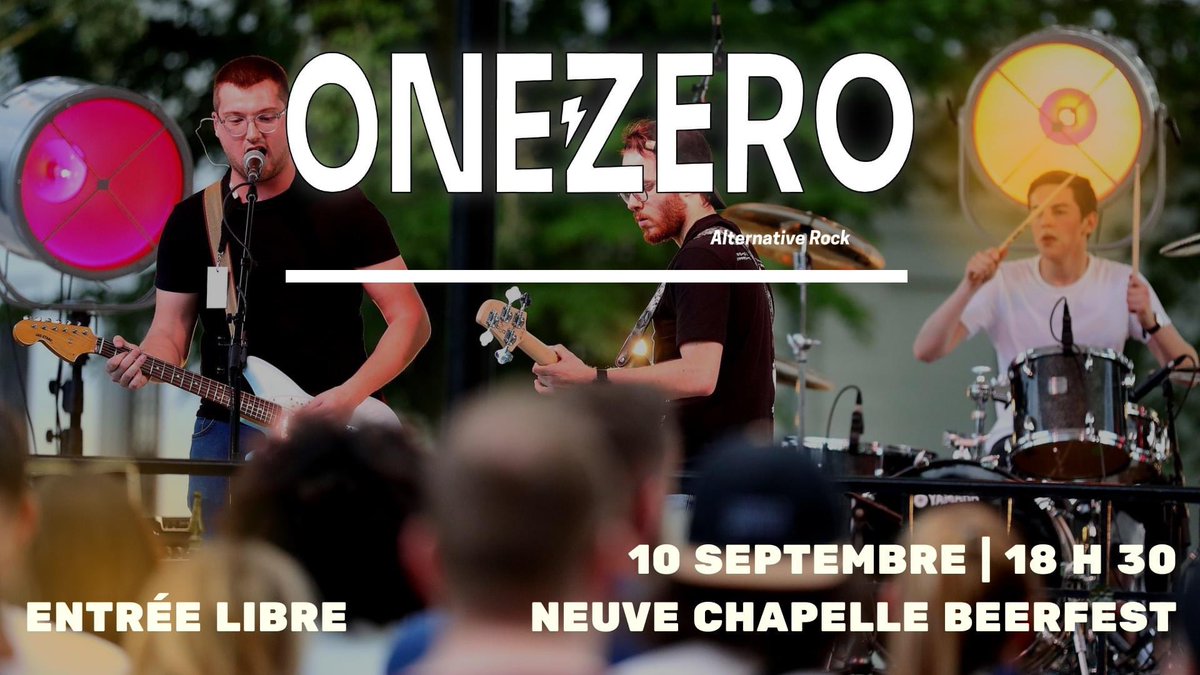 Onezeroff_'s tweet image. [#CONCERT]

👉C'est la rentrée pour One Zero ! 🤘
🍺Profitez d'un concert énergique en dégustant des bières artisanales au Neuve Chapelle BeerFest !

🆓Concert gratuit
📍 Neuve Chapelle

#onezero #onezeroproject #rock #neuvechapellebeerfest