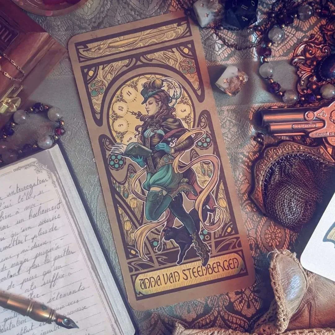annasteenwriter's tweet photo. I proudly present my new logo and banner created by the exceptionally talented artist Thyonesca. Art Nouveau motifs with a hint of Steampunk. 🥰 #steampunk #steampunkartist #steampunkwriter #steampunknovel #ladycat #everbeatingchronicles #スチームパンク https://t.co/xQL6NInWwc