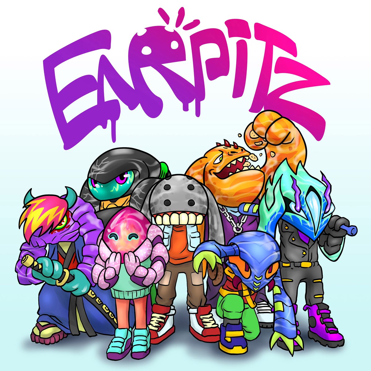 The Earpitz gang is all here ! All ready to disrupt the Metaverse in impish play 👾😎 Who’s going to be your Avatar?