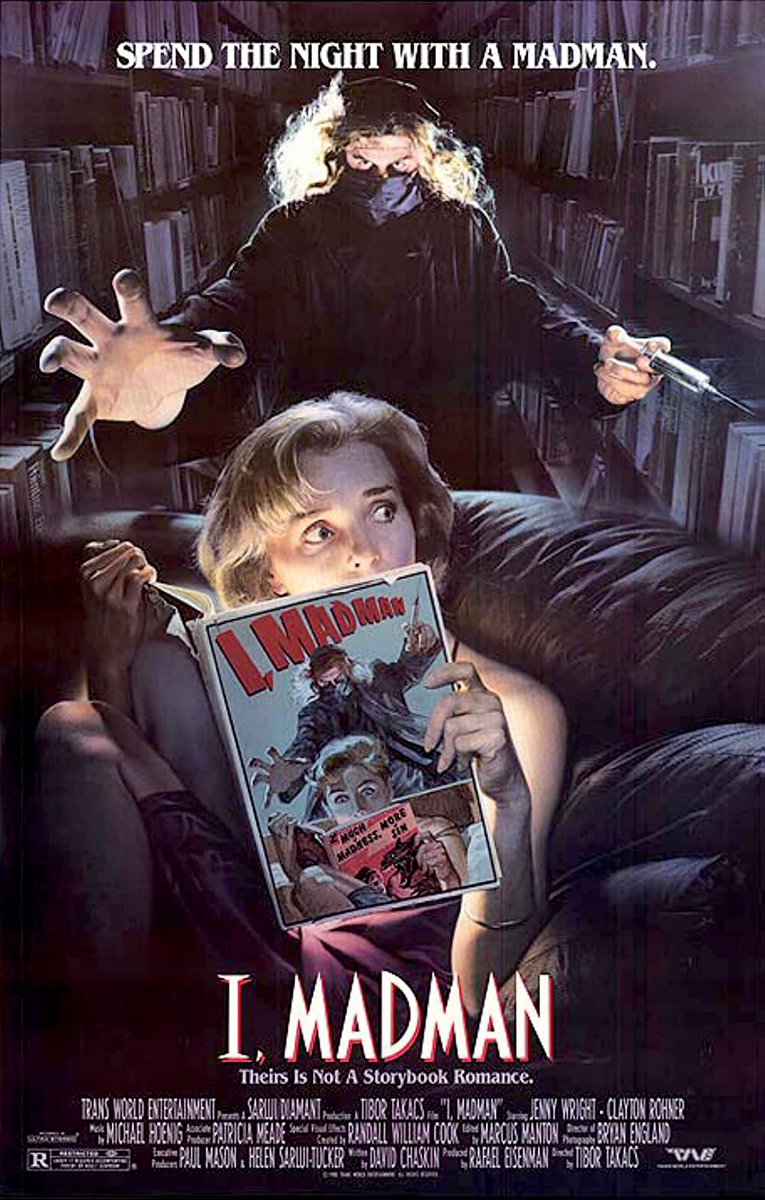 EugWSerra's tweet photo. On October 13, 1989, I, Madman was released! #IMadman #JennyWright #ClaytonRohner #RandallWilliamCook #StephanieHodge #TiborTakács https://t.co/R1dQGTwG3q
