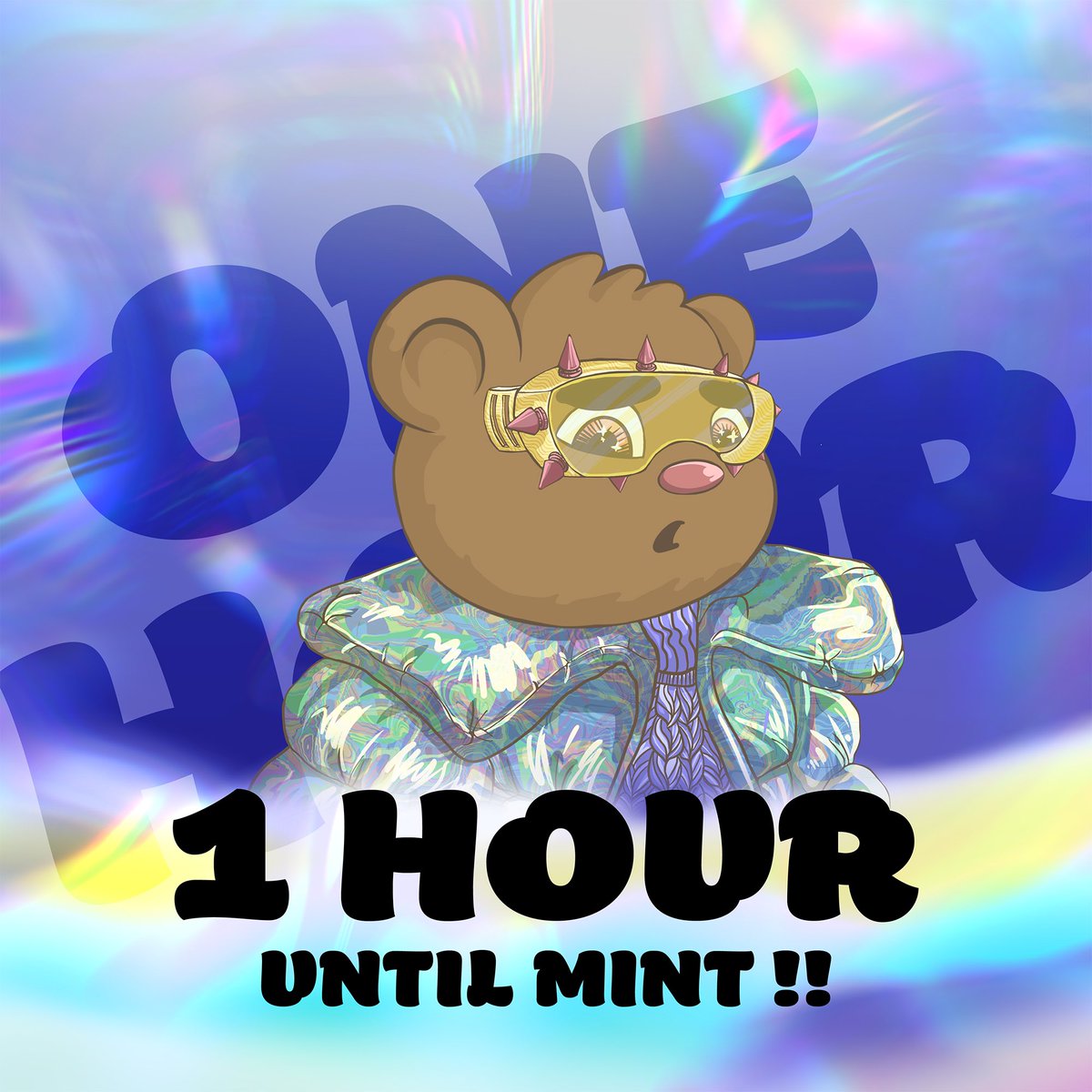 ONE HOUR TIL MINT IS LIVE 🌈

Who will be our legendary minter! 👀

[ Make sure to turn your 🔔 ] 

#NFTCommunity #NFTGiveaway #NFTs #HeyBearClub