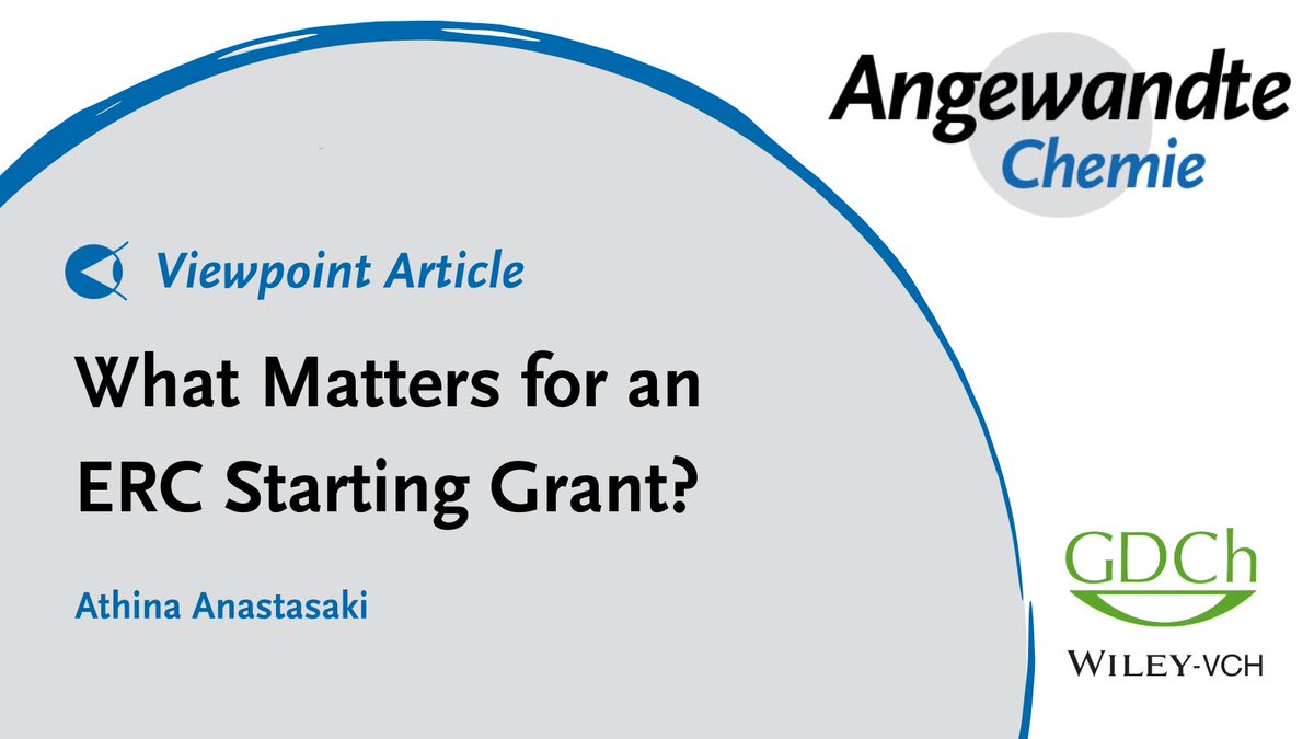 Angewandte Chemie (@angew_chem) on Twitter photo In this Viewpoint Article, A. Anastasaki (<a href="/AthinaAnastasa1/">Athina Anastasaki</a>) describes the process of applying for an ERC Starting Grant and how lessons learned from failed attempts ultimately led to success on her third try. Check it out: ow.ly/HViU50KvIKl
#openaccess <a href="/ERC_Research/">European Research Council (ERC)</a> In this Viewpoint Article, A. Anastasaki (<a href="/AthinaAnastasa1/">Athina Anastasaki</a>) describes the process of applying for an ERC Starting Grant and how lessons learned from failed attempts ultimately led to success on her third try. Check it out: ow.ly/HViU50KvIKl
#openaccess <a href="/ERC_Research/">European Research Council (ERC)</a>