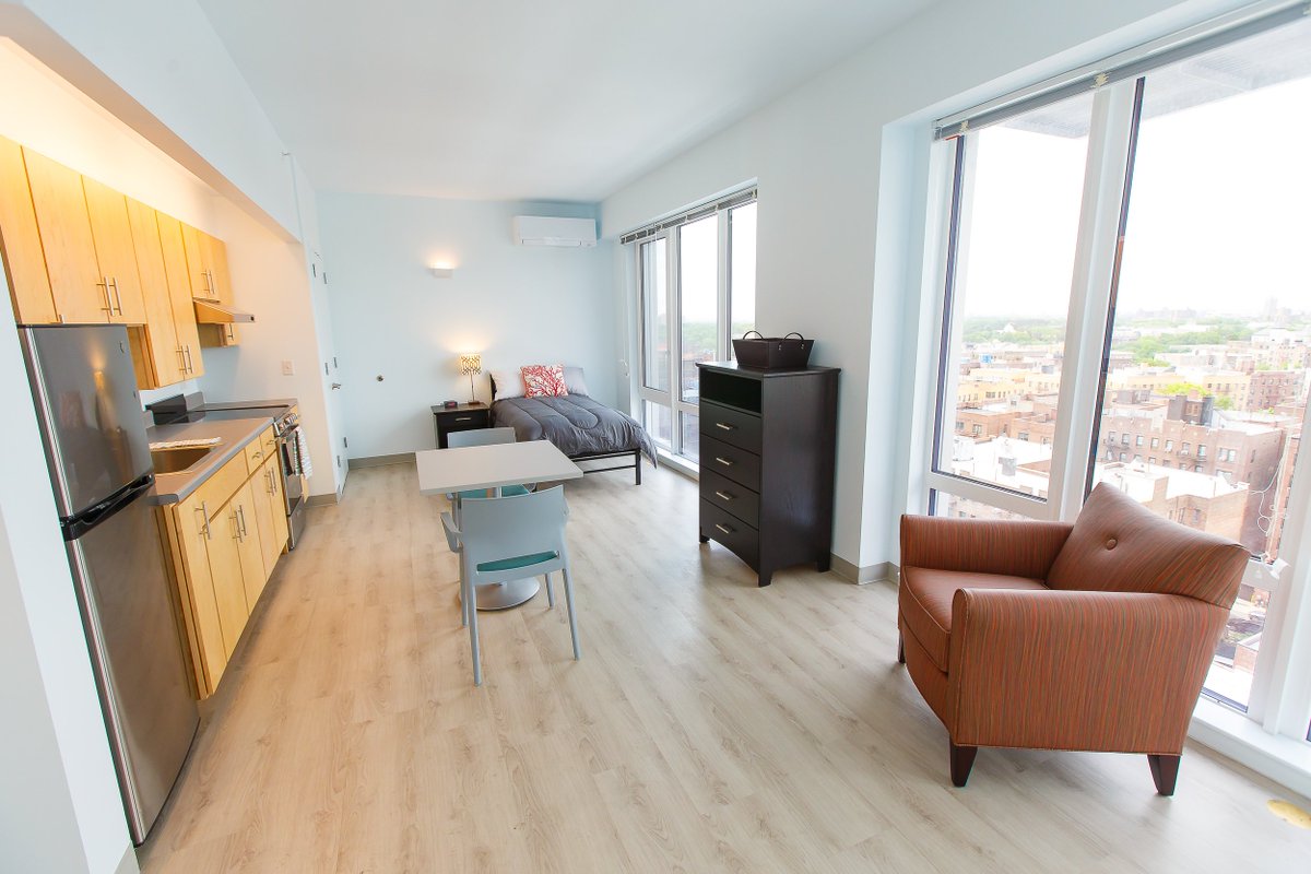 IR_Cares's tweet photo. Congratulations to H.S.I. on their grand opening at The Bedford!  The new residence provides 108 affordable housing apartments in the Bronx, with 66 units dedicated to supportive housing. #housingishealthcare #affordablehousing #smartdesign https://t.co/oPUdR6eA3k