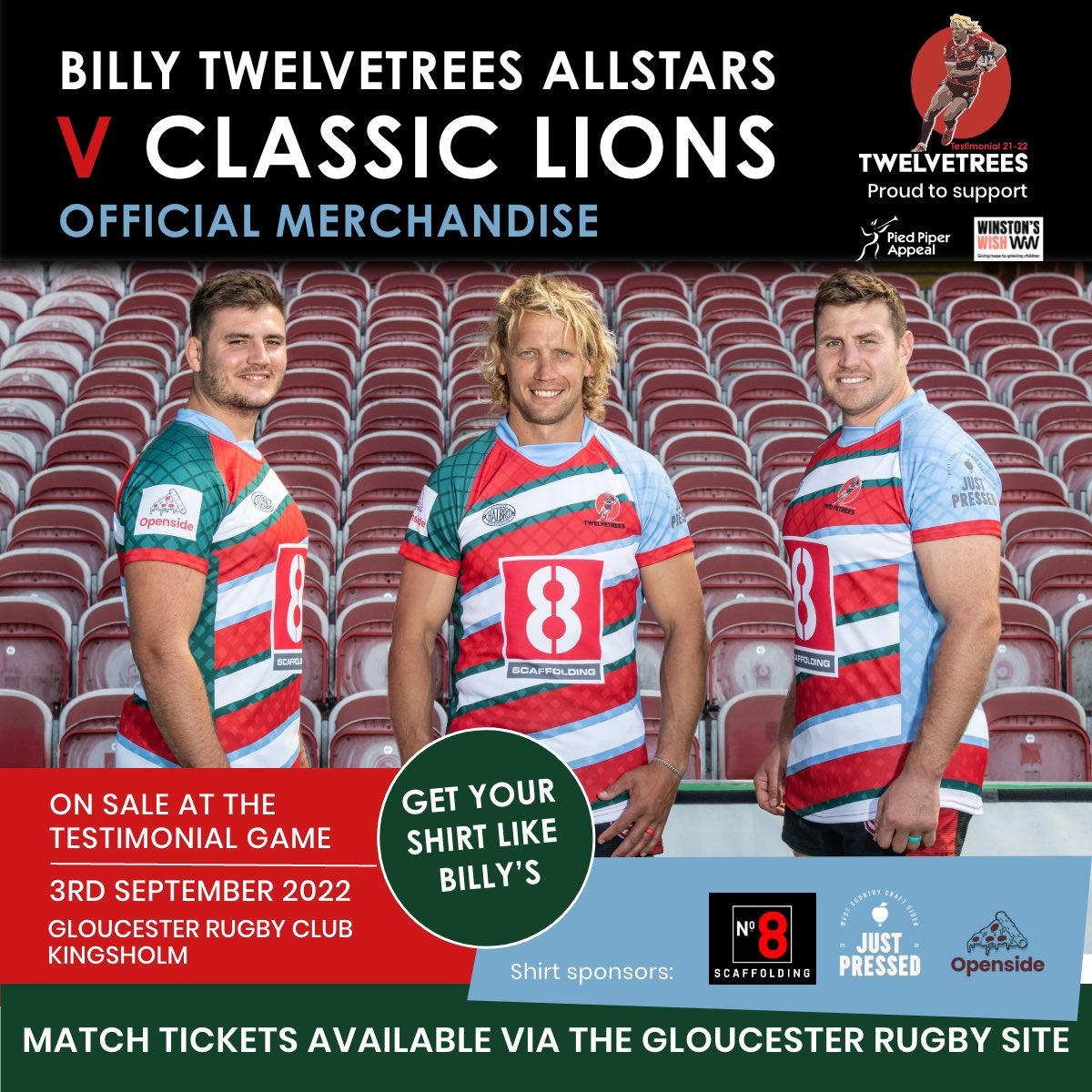 Official limited edition @@twelvetrees88 shirts ON SALE on match day. Head to the Fan Zone by Lions Den. Adult shirts are £40 inc vat and Juniors are £30. Proceeds will help support @4edfundraising @edslater Book your match tickets here! ⤵️ bit.ly/3bkW0ZN