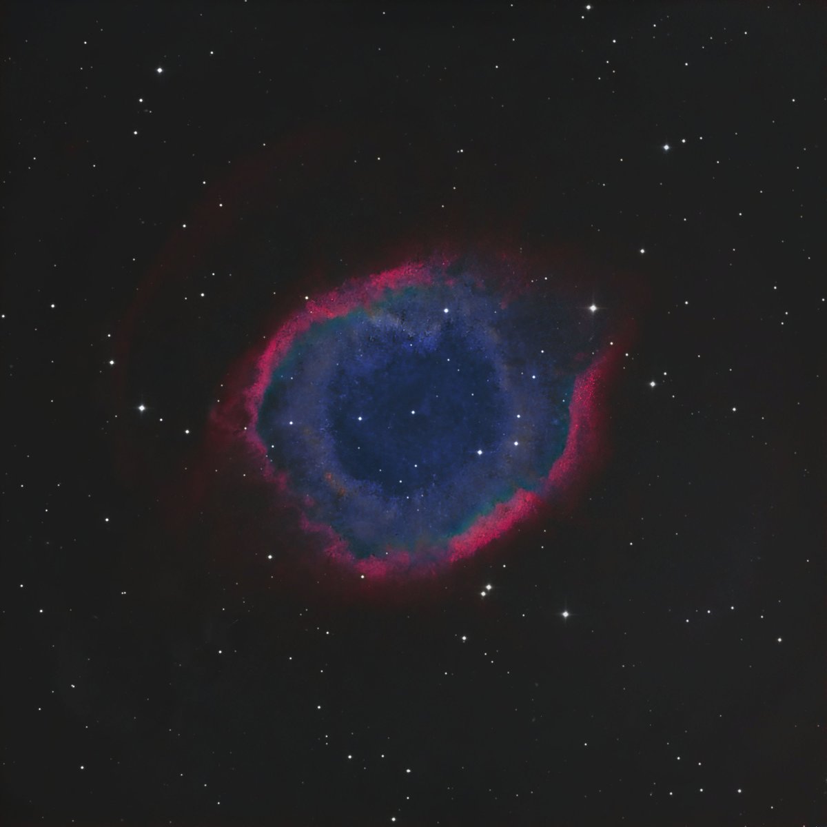 LoggerBunny's tweet photo. Helix Nebula in HOO with data from Telescope Live.
#Astrophotography #PixInsight #Space https://t.co/8je9nMmgHp